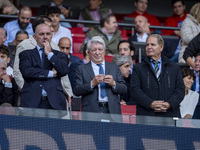 Enrique Cerezo, president of Atletico de Madrid, is seen in the stands during the La Liga EA Sports 2024/25 football match between Atletico...