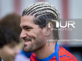 Rodrigo De Paul of Atletico de Madrid enters the field during the La Liga EA Sports 2024/25 football match between Atletico de Madrid and UD...