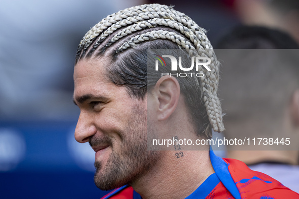 Rodrigo De Paul of Atletico de Madrid enters the field during the La Liga EA Sports 2024/25 football match between Atletico de Madrid and UD...