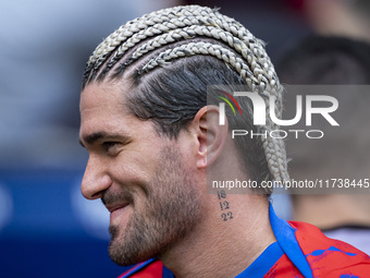 Rodrigo De Paul of Atletico de Madrid enters the field during the La Liga EA Sports 2024/25 football match between Atletico de Madrid and UD...