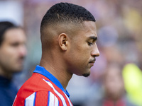 Samuel Lino of Atletico de Madrid enters the field during the La Liga EA Sports 2024/25 football match between Atletico de Madrid and UD Las...