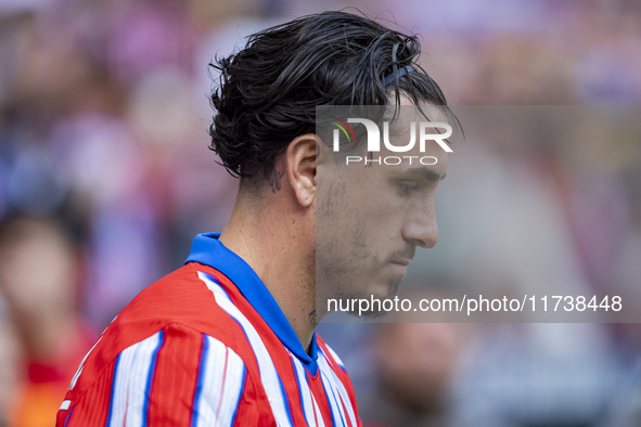 Jose Gimenez of Atletico de Madrid enters the field during the La Liga EA Sports 2024/25 football match between Atletico de Madrid and UD La...