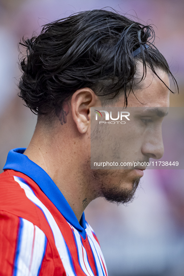 Jose Gimenez of Atletico de Madrid enters the field during the La Liga EA Sports 2024/25 football match between Atletico de Madrid and UD La...