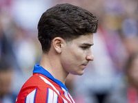 Julian Alvarez of Atletico de Madrid enters the field during the La Liga EA Sports 2024/25 football match between Atletico de Madrid and UD...