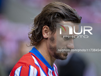 Antoine Griezmann of Atletico de Madrid enters the field during the La Liga EA Sports 2024/25 football match between Atletico de Madrid and...