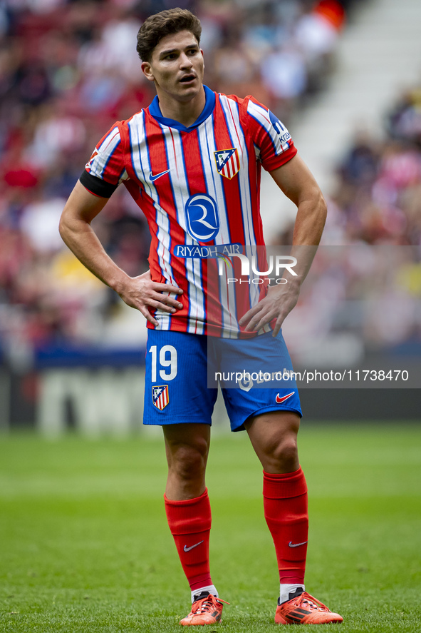 Julian Alvarez of Atletico de Madrid is seen during the La Liga EA Sports 2024/25 football match between Atletico de Madrid and UD Las Palma...