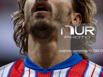 Antoine Griezmann of Atletico de Madrid appears disappointed during the La Liga EA Sports 2024/25 football match between Atletico de Madrid...