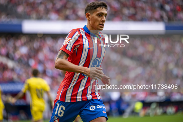 Nahuel Molina of Atletico de Madrid is seen during the La Liga EA Sports 2024/25 football match between Atletico de Madrid and UD Las Palmas...