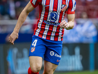 Conor Gallagher of Atletico de Madrid is in action with the ball during the La Liga EA Sports 2024/25 football match between Atletico de Mad...