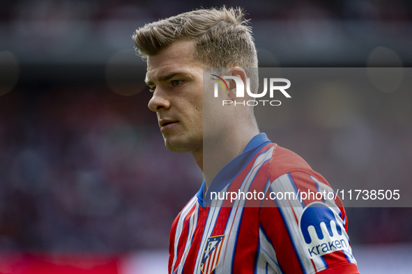 Alexander Sorloth of Atletico de Madrid is seen during the La Liga EA Sports 2024/25 football match between Atletico de Madrid and UD Las Pa...