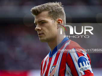 Alexander Sorloth of Atletico de Madrid is seen during the La Liga EA Sports 2024/25 football match between Atletico de Madrid and UD Las Pa...