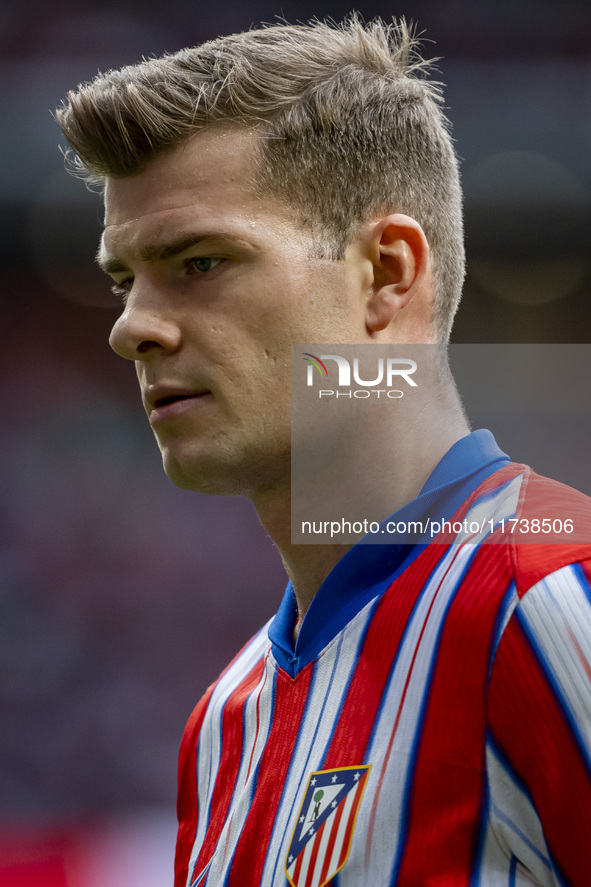 Alexander Sorloth of Atletico de Madrid is seen during the La Liga EA Sports 2024/25 football match between Atletico de Madrid and UD Las Pa...