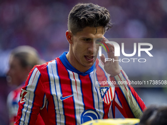 Giuliano Simeone of Atletico de Madrid is seen during the La Liga EA Sports 2024/25 football match between Atletico de Madrid and UD Las Pal...