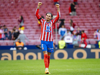 Jose Gimenez of Atletico de Madrid greets the fans during the La Liga EA Sports 2024/25 football match between Atletico de Madrid and UD Las...