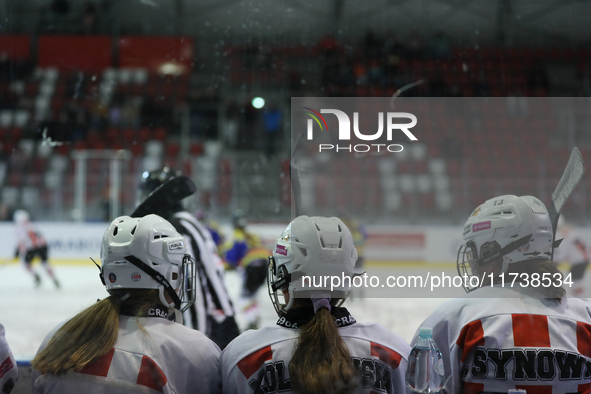 The KS Cracovia 1906 team plays against MMKS Podhale Nowy Targ at the Adam 'Roch' Kowalski ice rink on the occasion of the 20th anniversary...