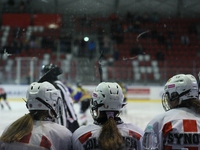 The KS Cracovia 1906 team plays against MMKS Podhale Nowy Targ at the Adam 'Roch' Kowalski ice rink on the occasion of the 20th anniversary...