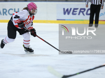 The KS Cracovia 1906 team plays against MMKS Podhale Nowy Targ at the Adam 'Roch' Kowalski ice rink on the occasion of the 20th anniversary...