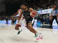 Anthony Lamb of Dolomiti Energia Trentino is in action during the match between Dolomiti Energia Trentino and EA7 Emporio Armani Milano, reg...