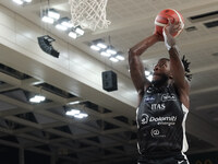 Myles Cale of Dolomiti Energia Trentino dunks during the match between Dolomiti Energia Trentino and EA7 Emporio Armani Milano in the regula...