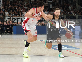 Jordan Ford of Dolomiti Energia Trentino is in action during the match between Dolomiti Energia Trentino and EA7 Emporio Armani Milano, regu...