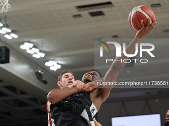 Anthony Lamb of Dolomiti Energia Trentino is in action during the match between Dolomiti Energia Trentino and EA7 Emporio Armani Milano, reg...