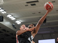 Anthony Lamb of Dolomiti Energia Trentino is in action during the match between Dolomiti Energia Trentino and EA7 Emporio Armani Milano, reg...