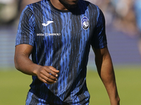 Ademola Lookman of Atalanta BC warms up before the Serie A match between SSC Napoli and Atalanta BC at Stadio Diego Armando Maradona Naples...