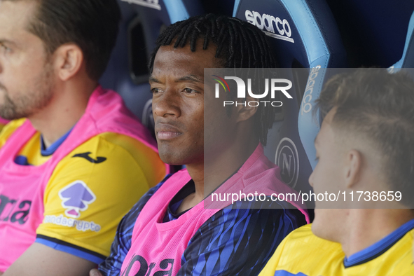 Juan Cuadrado of Atalanta BC during the Serie A match between SSC Napoli and Atalanta BC at Stadio Diego Armando Maradona Naples Italy on 3...