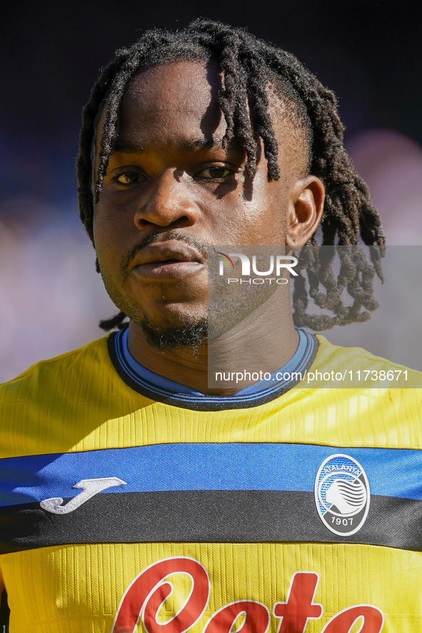 Ademola Lookman of Atalanta BC during the Serie A match between SSC Napoli and Atalanta BC at Stadio Diego Armando Maradona Naples Italy on...