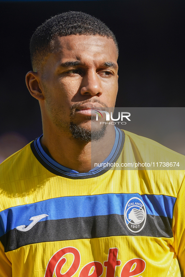 Isak Hien of Atalanta BC during the Serie A match between SSC Napoli and Atalanta BC at Stadio Diego Armando Maradona Naples Italy on 3 Nove...