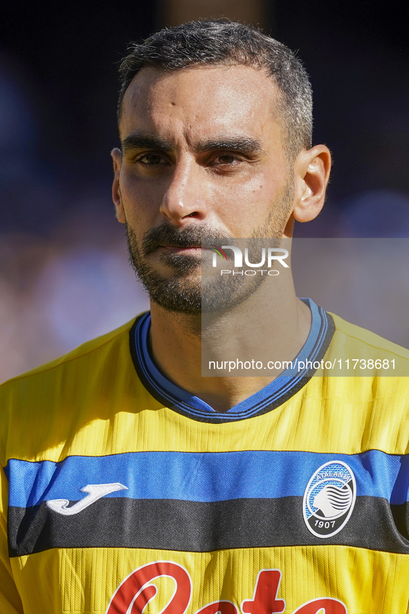 Davide Zappacosta of Atalanta BC during the Serie A match between SSC Napoli and Atalanta BC at Stadio Diego Armando Maradona Naples Italy o...