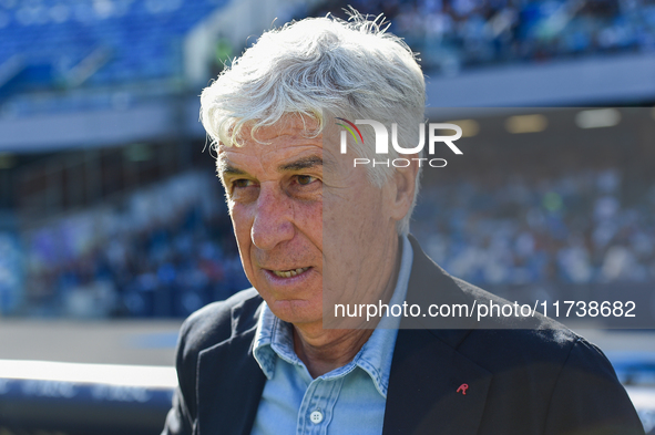 Gian Piero Gasperini Head Coach of Atalanta BC during the Serie A match between SSC Napoli and Atalanta BC at Stadio Diego Armando Maradona...