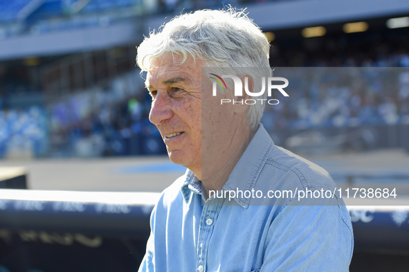 Gian Piero Gasperini Head Coach of Atalanta BC during the Serie A match between SSC Napoli and Atalanta BC at Stadio Diego Armando Maradona...