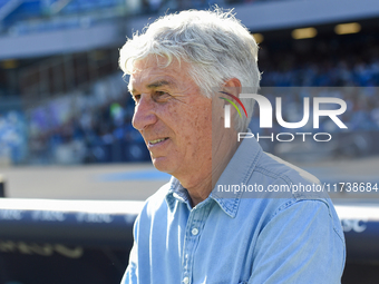 Gian Piero Gasperini Head Coach of Atalanta BC during the Serie A match between SSC Napoli and Atalanta BC at Stadio Diego Armando Maradona...