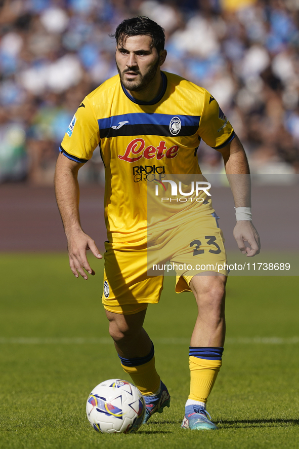 Sead Kolasinac of Atalanta BC during the Serie A match between SSC Napoli and Atalanta BC at Stadio Diego Armando Maradona Naples Italy on 3...