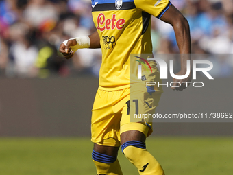 Ademola Lookman of Atalanta BC during the Serie A match between SSC Napoli and Atalanta BC at Stadio Diego Armando Maradona Naples Italy on...