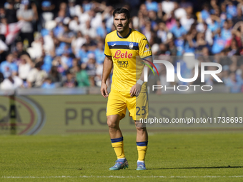 Sead Kolasinac of Atalanta BC during the Serie A match between SSC Napoli and Atalanta BC at Stadio Diego Armando Maradona Naples Italy on 3...