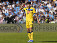 Matteo Ruggeri of Atalanta BC during the Serie A match between SSC Napoli and Atalanta BC at Stadio Diego Armando Maradona Naples Italy on 3...