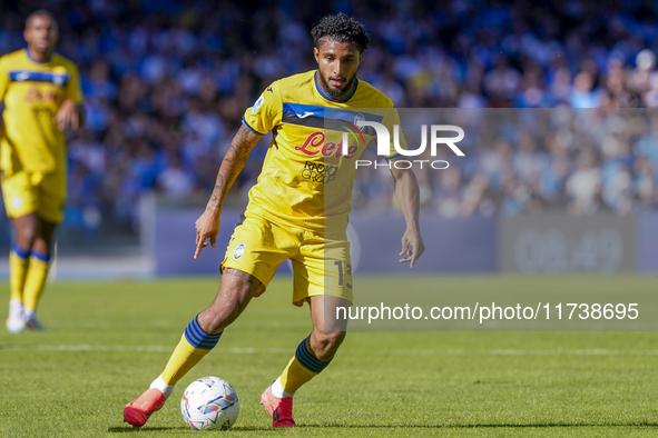 Ederson of Atalanta BC during the Serie A match between SSC Napoli and Atalanta BC at Stadio Diego Armando Maradona Naples Italy on 3 Novemb...