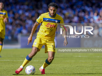 Ederson of Atalanta BC during the Serie A match between SSC Napoli and Atalanta BC at Stadio Diego Armando Maradona Naples Italy on 3 Novemb...