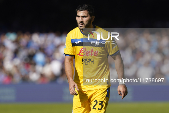 Sead Kolasinac of Atalanta BC during the Serie A match between SSC Napoli and Atalanta BC at Stadio Diego Armando Maradona Naples Italy on 3...