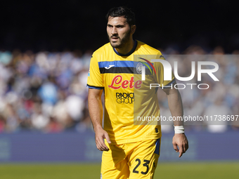 Sead Kolasinac of Atalanta BC during the Serie A match between SSC Napoli and Atalanta BC at Stadio Diego Armando Maradona Naples Italy on 3...