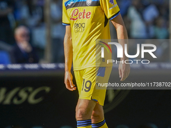 Berat Djimsiti of Atalanta BC during the Serie A match between SSC Napoli and Atalanta BC at Stadio Diego Armando Maradona Naples Italy on 3...