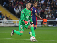 Inaki Pena plays during the match between FC Barcelona and RCD Espanyol, corresponding to week 12 of LaLiga EA Sports, at the Lluis Companys...