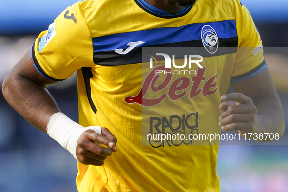 Close Up of the Atalanta BC shirt during the Serie A match between SSC Napoli and Atalanta BC at Stadio Diego Armando Maradona Naples Italy...