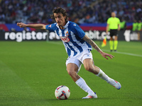 Carlos Romero plays during the match between FC Barcelona and RCD Espanyol, corresponding to week 12 of LaLiga EA Sports, at the Lluis Compa...