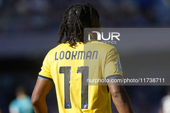 Ademola Lookman of Atalanta BC during the Serie A match between SSC Napoli and Atalanta BC at Stadio Diego Armando Maradona Naples Italy on...