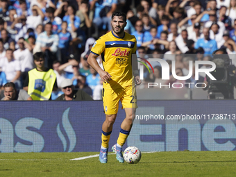 Sead Kolasinac of Atalanta BC during the Serie A match between SSC Napoli and Atalanta BC at Stadio Diego Armando Maradona Naples Italy on 3...