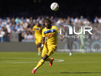 Ademola Lookman of Atalanta BC during the Serie A match between SSC Napoli and Atalanta BC at Stadio Diego Armando Maradona Naples Italy on...