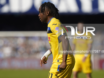 Ademola Lookman of Atalanta BC during the Serie A match between SSC Napoli and Atalanta BC at Stadio Diego Armando Maradona Naples Italy on...